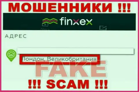 Finxex намерены не разглашать о своем настоящем адресе регистрации
