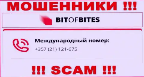 С какого номера телефона станут названивать интернет мошенники из организации БитОфБитес неизвестно, у них их множество