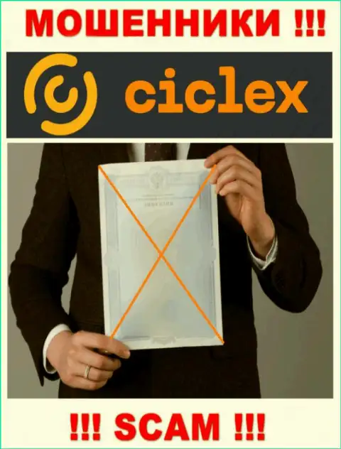 Инфы о лицензии организации Ciclex Com у нее на официальном веб-ресурсе НЕ засвечено