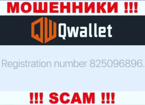 Организация Q Wallet засветила свой номер регистрации у себя на официальном веб-сайте - 825096896