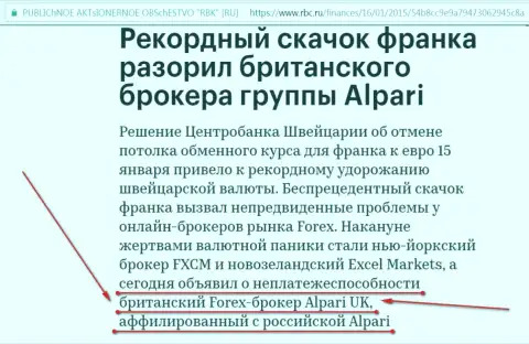 Alpari Ru это мошенники, которые объявили свою брокерскую контору банкротом