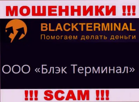 На официальном информационном сервисе BlackTerminal Ru сообщается, что юридическое лицо конторы - ООО Блэк Терминал