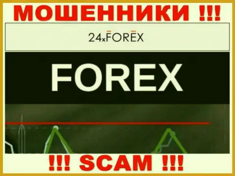 Не отдавайте денежные средства в 24XForex, направление деятельности которых - ФОРЕКС
