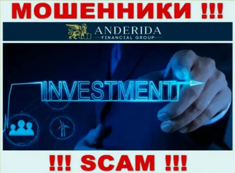 Anderida Group обманывают, оказывая противозаконные услуги в сфере Investing