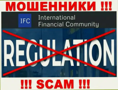 International Financial Community беспроблемно отожмут Ваши вклады, у них нет ни лицензии, ни регулятора