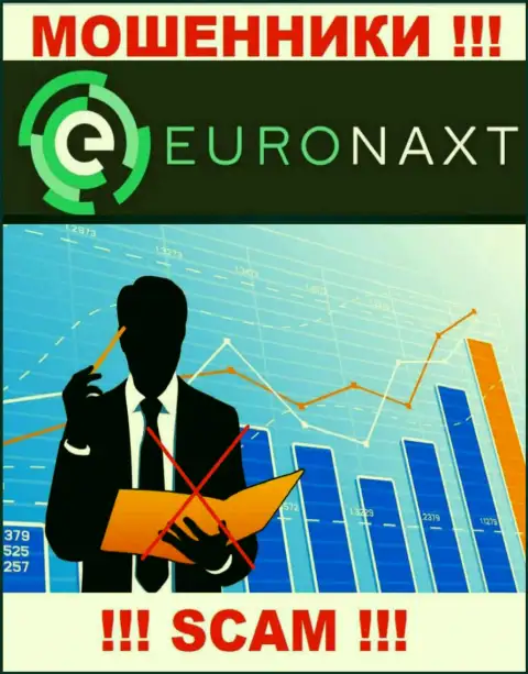 Обманщики EuroNaxt Com спокойно мошенничают - у них нет ни лицензии ни регулятора