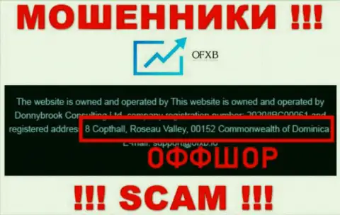 Организация ОФХБ пишет на веб-сервисе, что находятся они в офшорной зоне, по адресу 8 Copthall, Roseau Valley, 00152 Commonwealth of Dominica