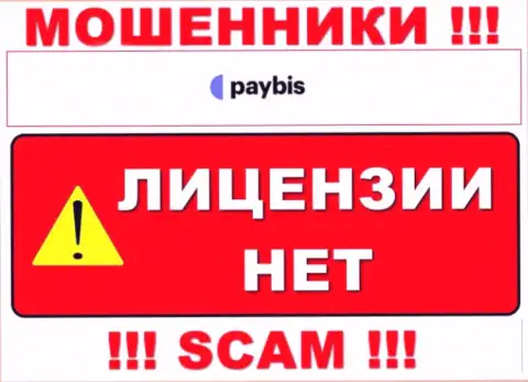 Данных о номере лицензии PayBis Com на их официальном информационном портале не представлено - это ЛОХОТРОН !!!