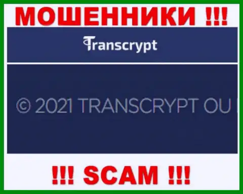 Вы не сможете сохранить собственные вложенные деньги работая совместно с организацией ТрансКрипт, даже если у них есть юр лицо TRANSCRYPT OÜ
