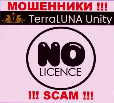 Ни на web-сервисе TerraLunaUnity Com, ни в глобальной internet сети, инфы о лицензии данной организации НЕ ПОКАЗАНО