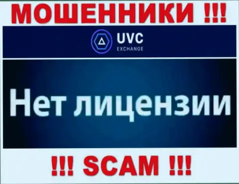 У мошенников UVC Exchange на сервисе не показан номер лицензии конторы !!! Будьте бдительны