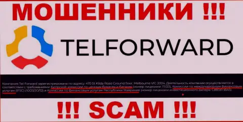 TelForward Net и курирующий их противоправные действия орган (IFSC), являются мошенниками