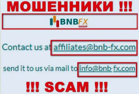 Адрес электронного ящика воров БНБФХа, информация с официального web-сервиса