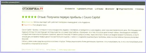 Мнение биржевого трейдера об дилинговой организации Кауво Брокеридж Маврикий ЛТД на сайте otzovichka ru
