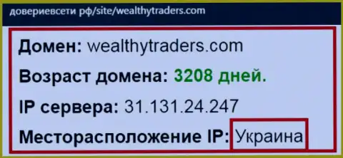 Украинская прописка организации ВелтиТрейдерс Ком, согласно информации веб-ресурса довериевсети рф