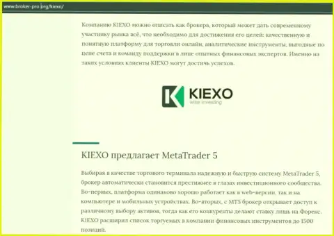 Обзор условий для совершения сделок Форекс компании KIEXO на онлайн-сервисе брокер про орг