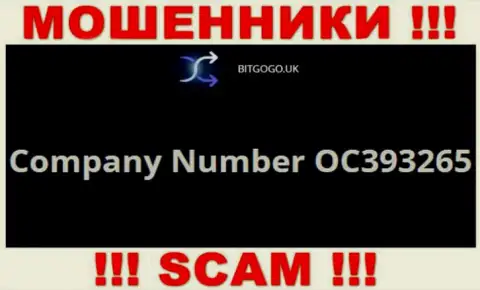 Номер регистрации интернет мошенников Бит Го Го, с которыми не надо работать - OC393265