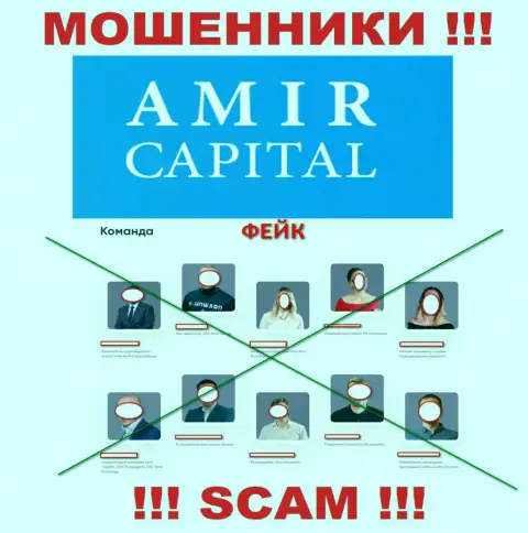 Аферисты Amir Capital беспрепятственно воруют вложенные деньги, потому что на сайте указали фейковое руководство